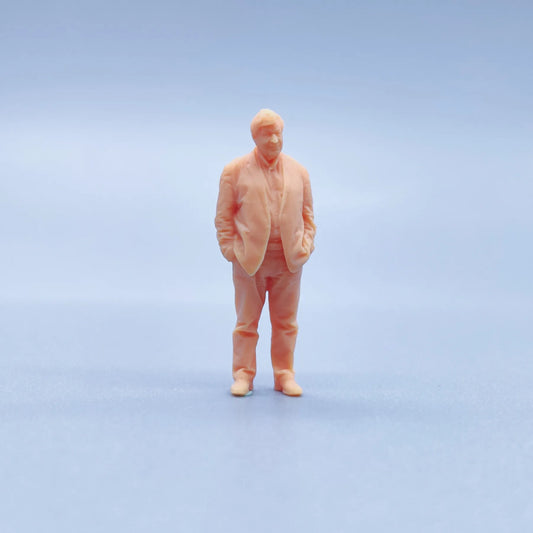 1/64 1/43 Figurines Scale Model Resin Grandpa In A Suit and Shoes Uncolored Miniatures Diorama Hand-painted V208