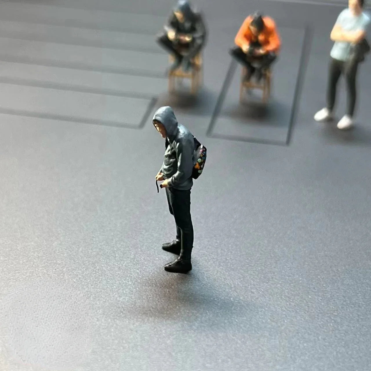 LP.Mini World Diorama 1/64 Scale Figurines Model Cool Man Collection Miniature Hand-painted