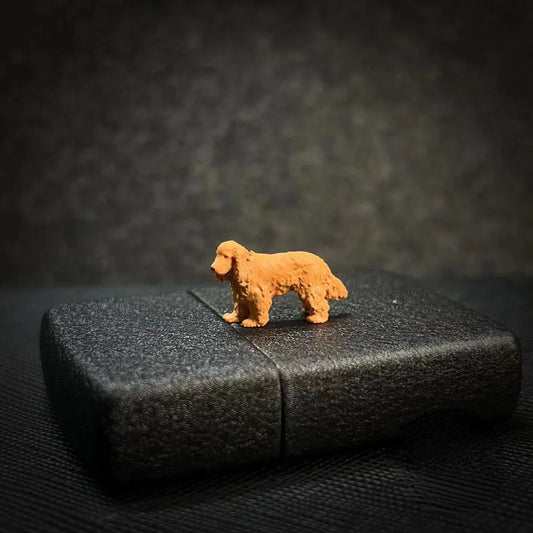 LP.Mini World Diorama 1/64 Scale Figurines Model Golden Retriever Collection Miniature Hand-painted