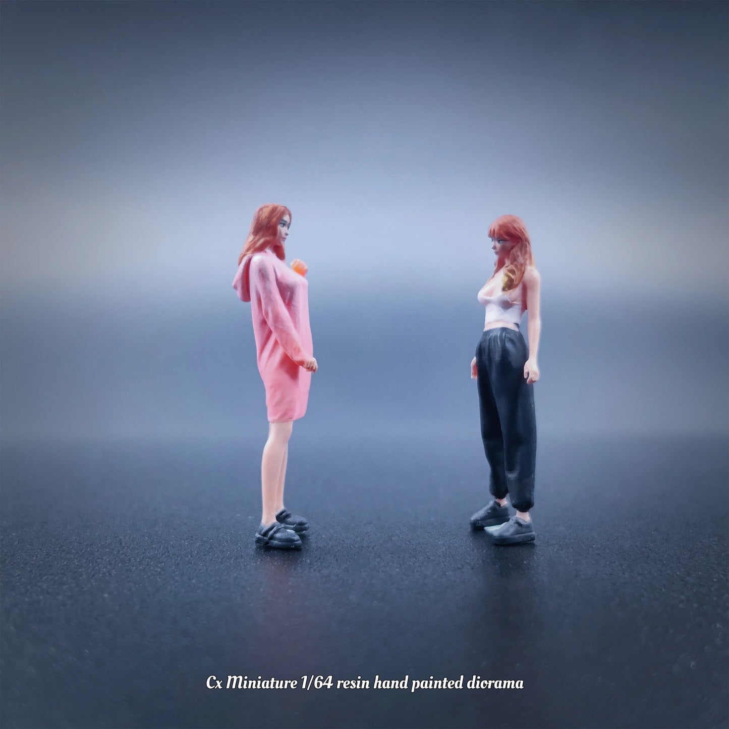 Cx Diorama 1/64 Scale Figurines Model Leisure Sisters Duo Japanese Beauty Collection Miniature Hand-painted