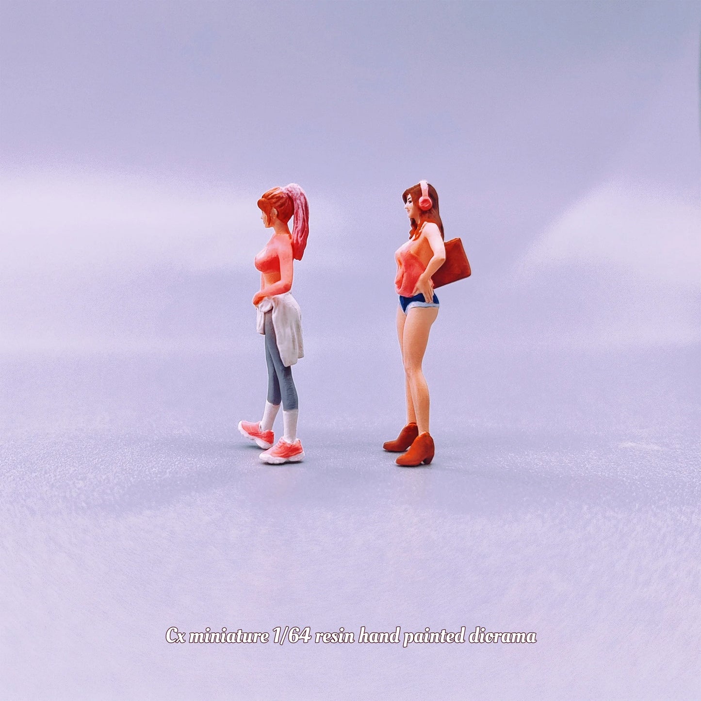 Cx Diorama 1/64 Scale Figurines Model Realistic Figures of Fitness Girls Collection Miniature Hand-painted