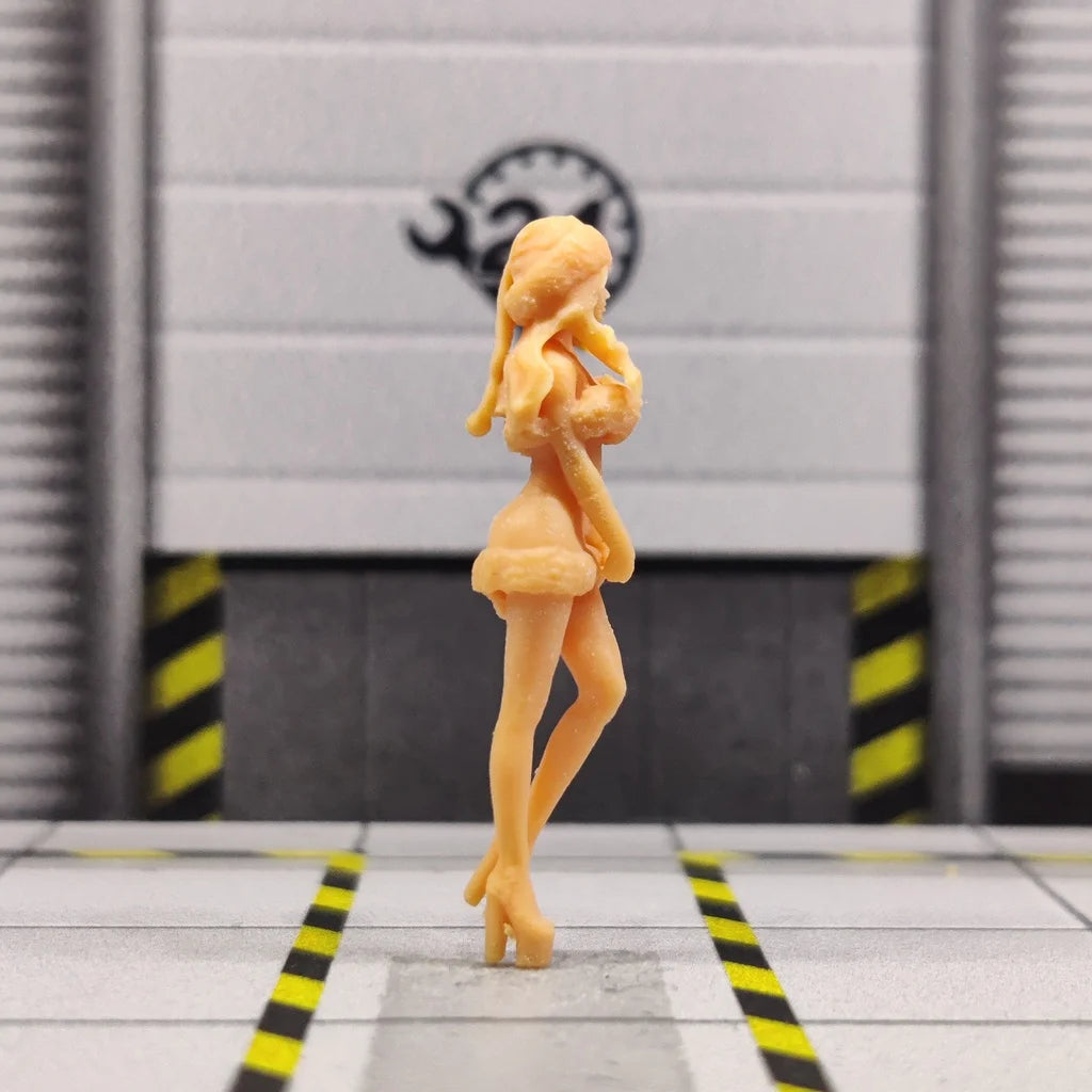 1/64 1/43 Scale Model Resin Christmas Sexy GirlUncolored Miniature Diorama Hand-painted S534