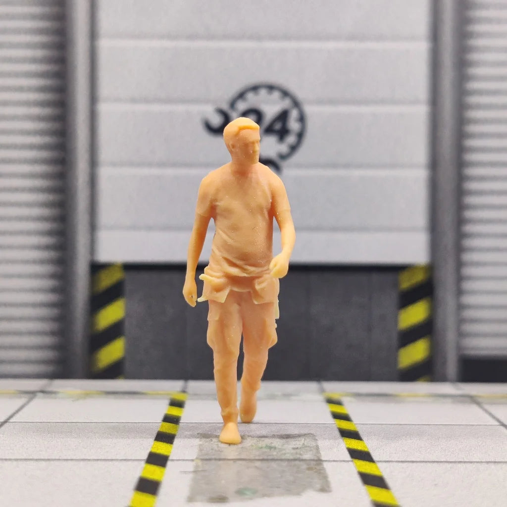 1/64 1/43 Scale Model Resin Walking Maintenance WorkerUncolored Miniature Diorama Hand-painted T201