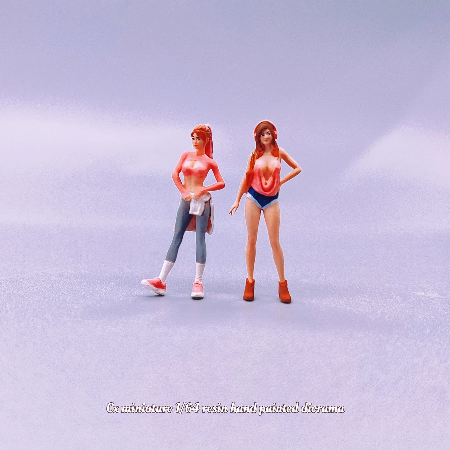 Cx Diorama 1/64 Scale Figurines Model Realistic Figures of Fitness Girls Collection Miniature Hand-painted