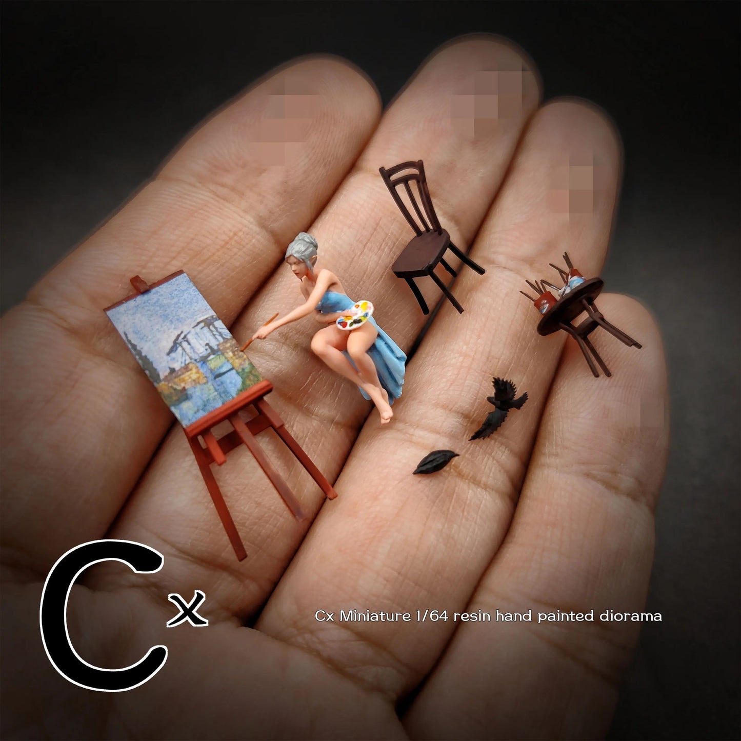 Cx Miniature Diorama 1/64 Scale Figurines Model Paintings of Ice Princess Collection Miniature Hand-painted