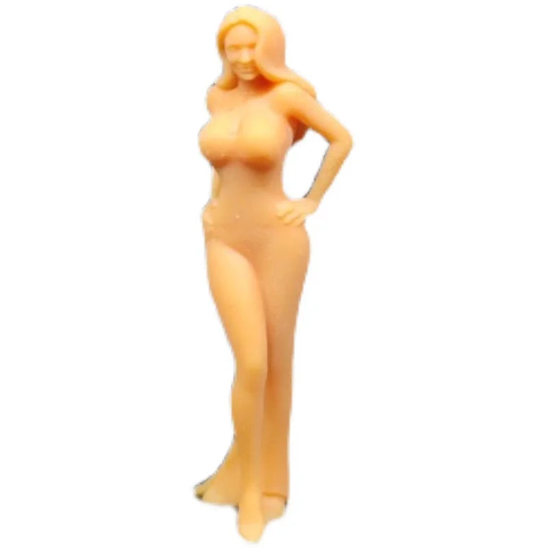 1/64 1/43 Scale Model Resin Sexy Evening Dress GirlUncolored Miniature Diorama Hand-painted S226