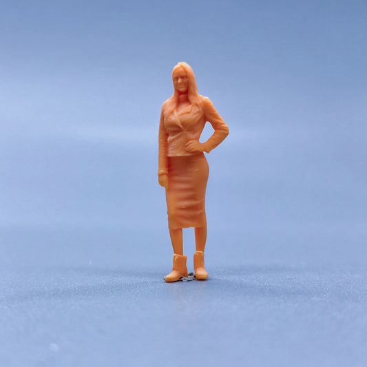 1/64 1/43 Figurines Scale Model Resin Standing Female Uncolored Miniatures Diorama Hand-painted  L120