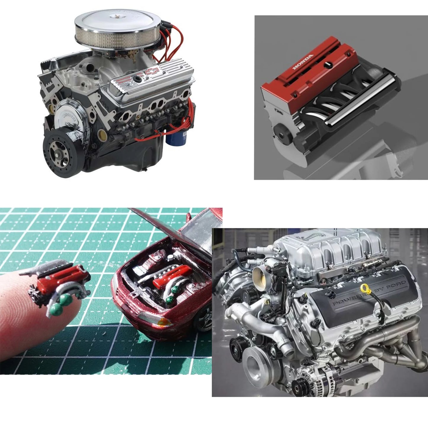 1/64 1/43 Figurines Scale Model Resin Engine Parts Uncolored Miniatures Diorama Hand-painted V312 V320