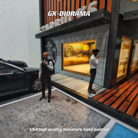 GX-DIORAMA Diorama 1/64 Scale Figurines Model Business Oriented Male Duo Collection Miniature Hand-painted