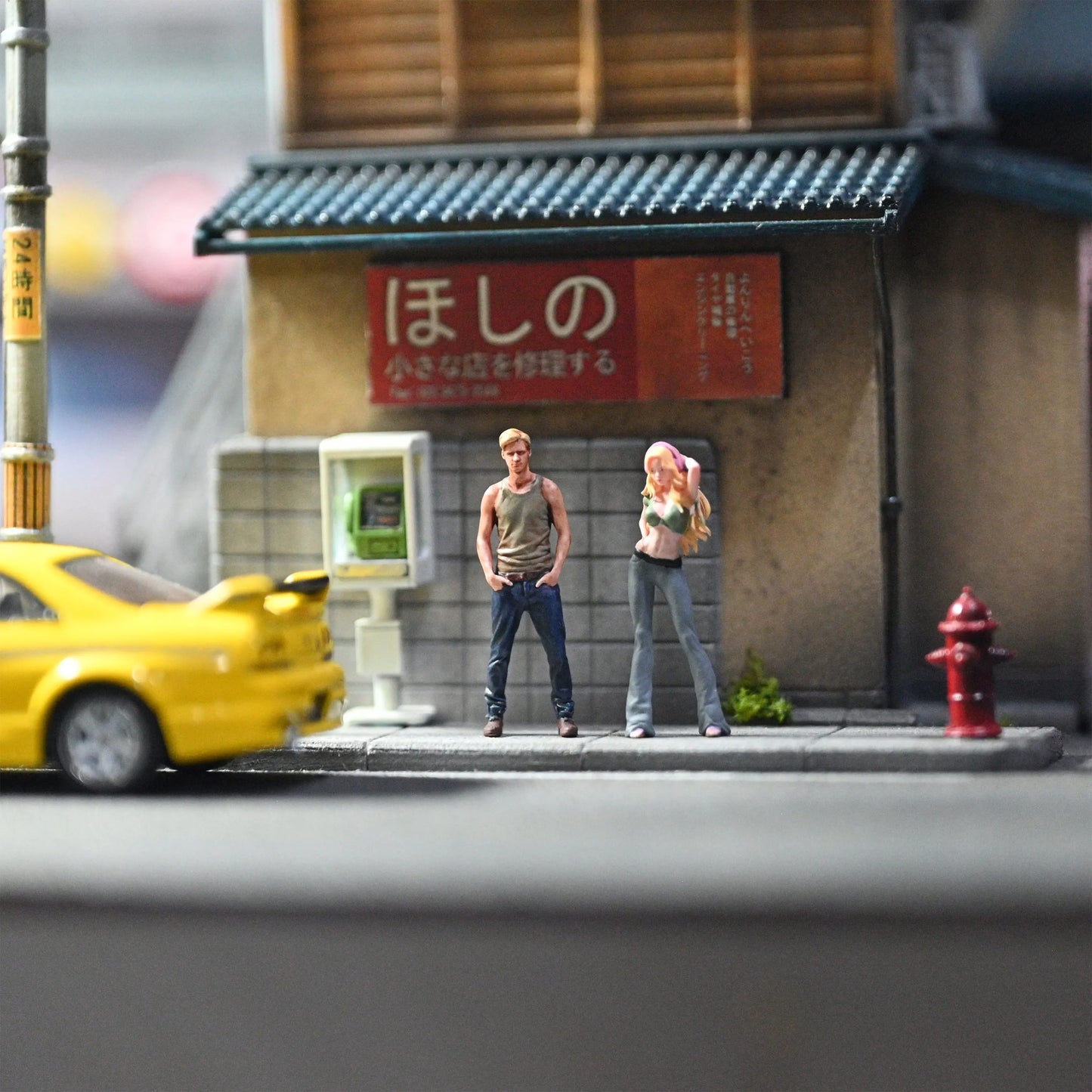 EHC Model Diorama 1/64 Scale Figurines Model Summer Men and Women Collection Miniature Hand-painted