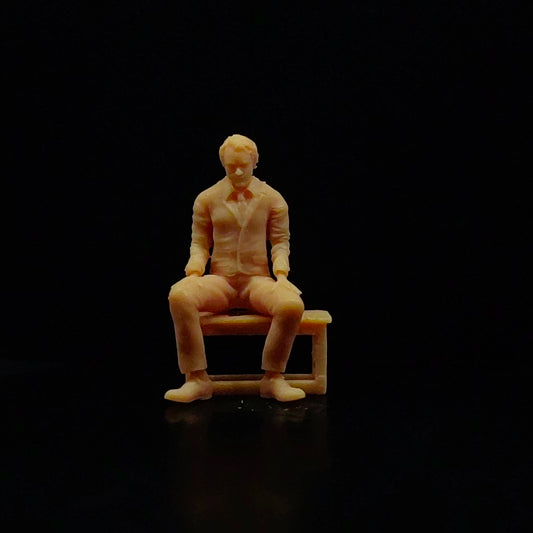 1/64 1/43 Scale Model Resin Sitting Clown+chair. Male Uncolored Miniature Diorama Hand-painted T418