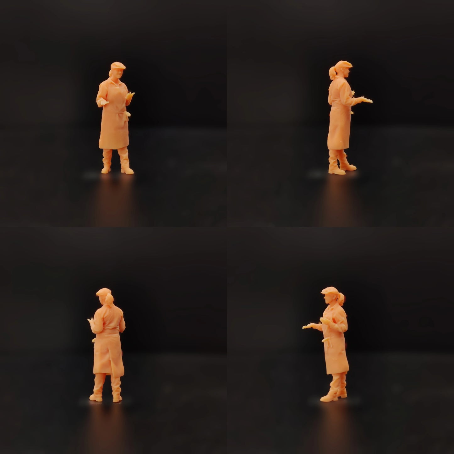 1/64 1/43 Scale Model Resin Chef Waiter Please Taste This Way Uncolored Miniature Diorama Hand-painted