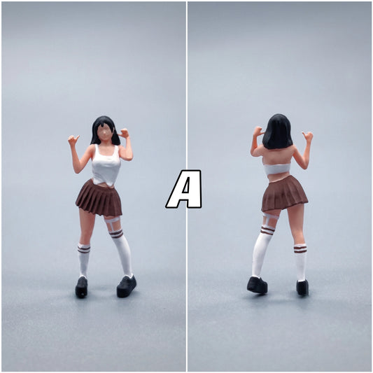 Lucky Studio Diorama 1/64 Scale Figurines Model Girls' Series Cos Hand Pain Collection Miniature Hand-painted