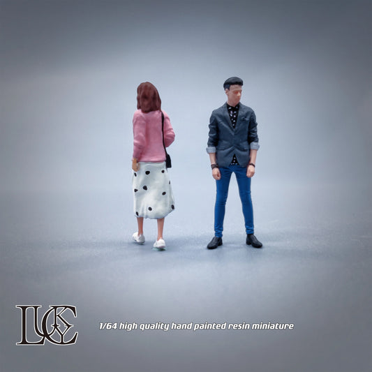 Lucky Studio Diorama 1/64 Scale Figurines Model Former Two Person Group Collection Miniature Hand-painted