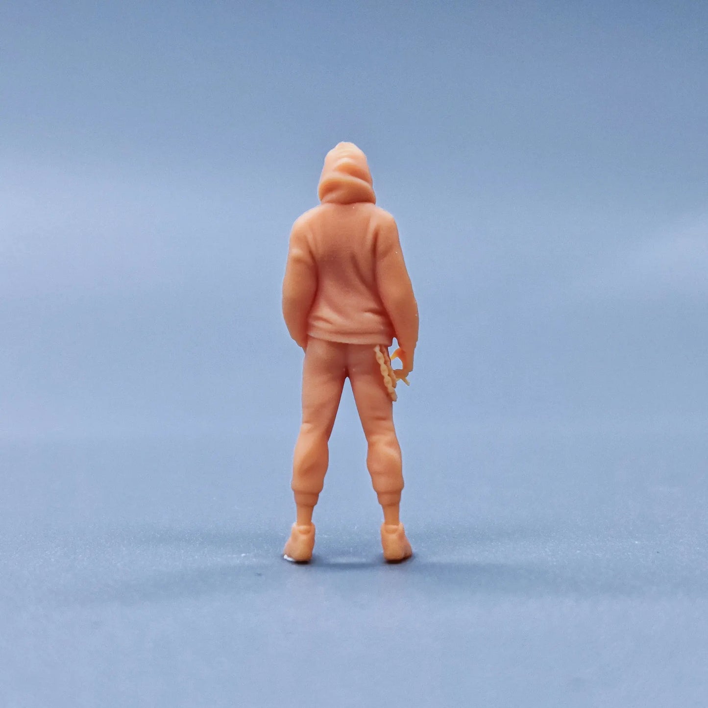 1/64 1/43 Figurines Scale Model Resin Chain Pants Hooded Sweater Man Uncolored Miniatures Diorama Hand-painted T819