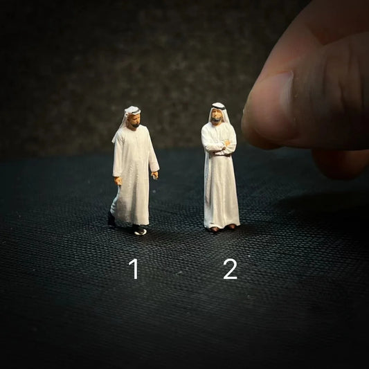 LP.Mini World Diorama 1/64 Scale Figurines Model Prince of Dubai Collection Miniature Hand-painted