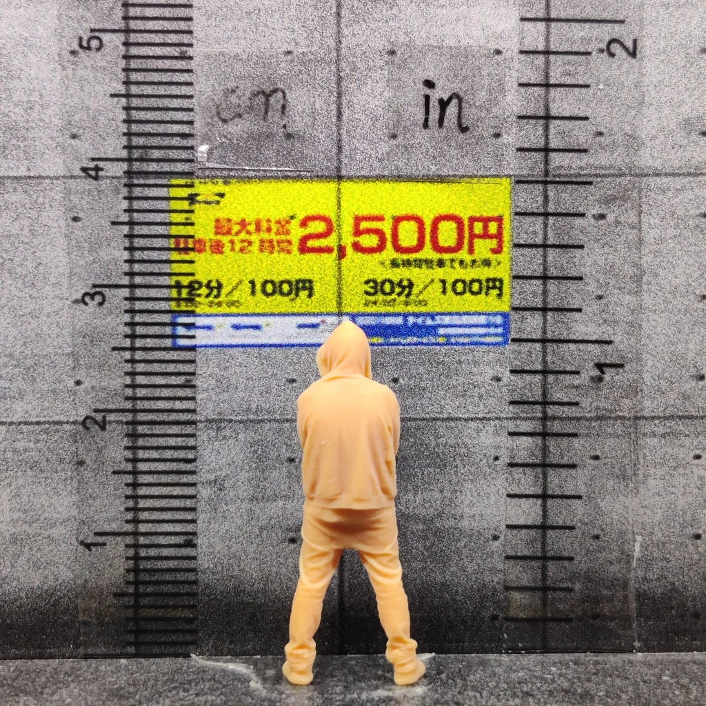 1/64 1/43 Scale Model ResinMen with Thick Lips In Sweater Hood Uncolored Miniature Diorama Hand-painted S703