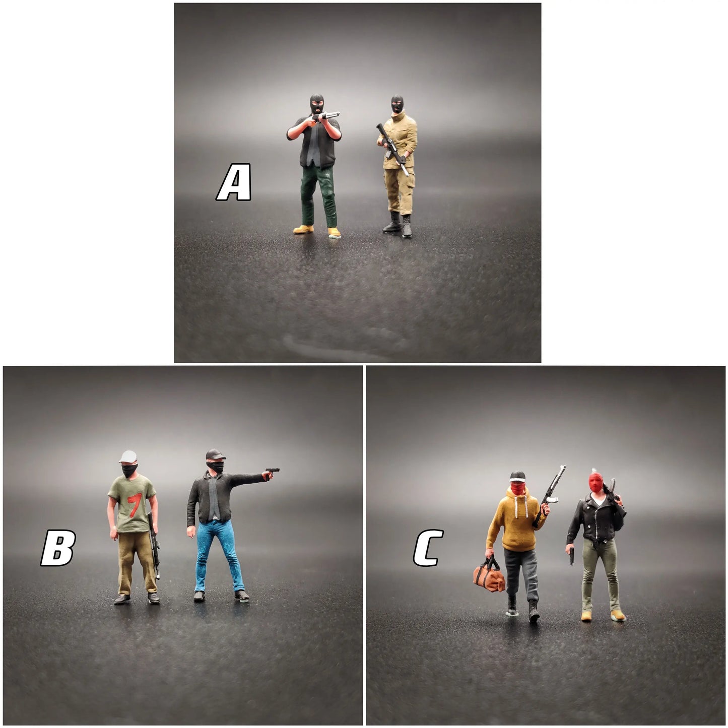 WT Minifactory Diorama 1/64 Scale Figurines Model Mercenaries Collection Miniature Hand-painted