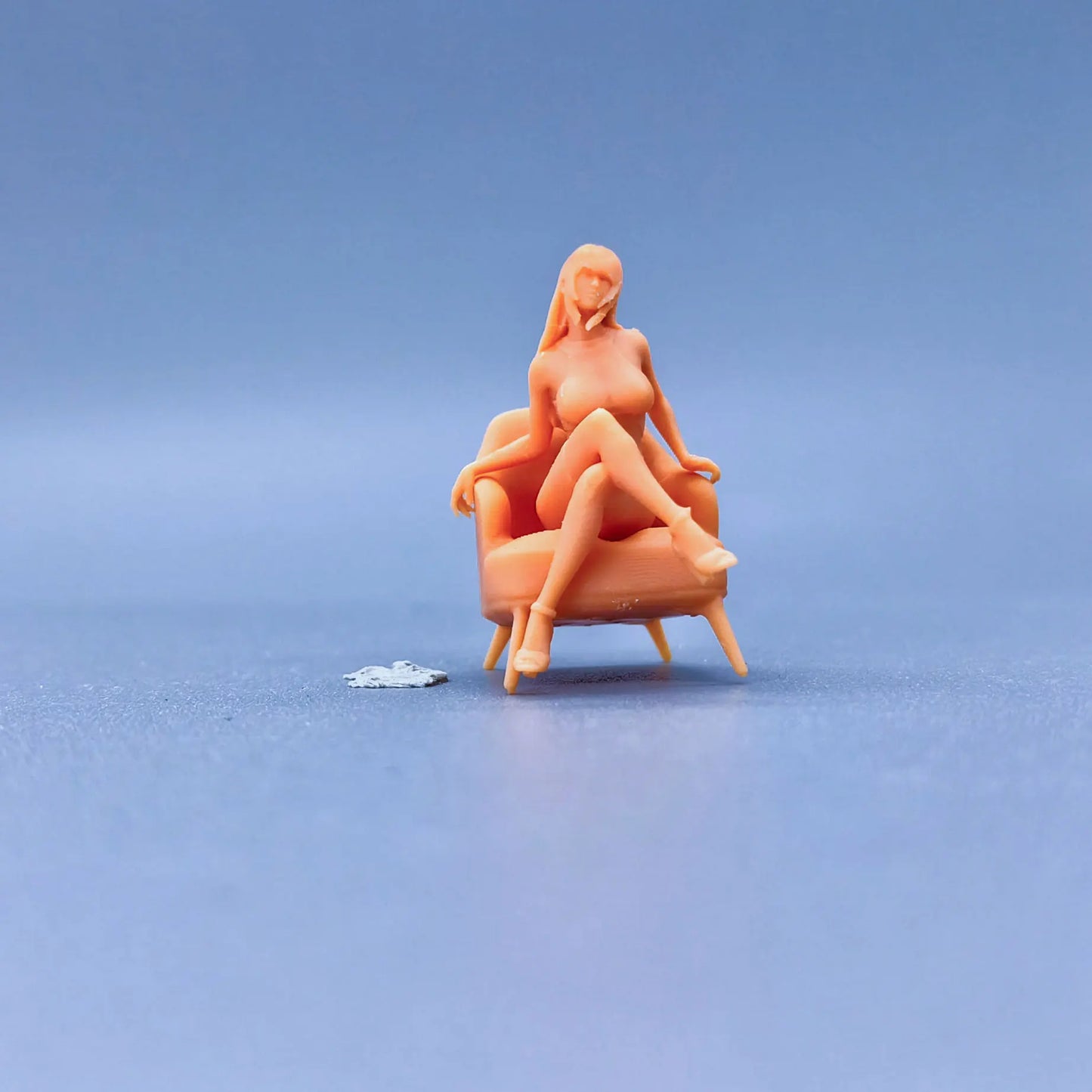 1/64 1/43 Scale Model ResinQueen Fan Sits Sexy Uncolored Miniature Diorama Hand-painted S711