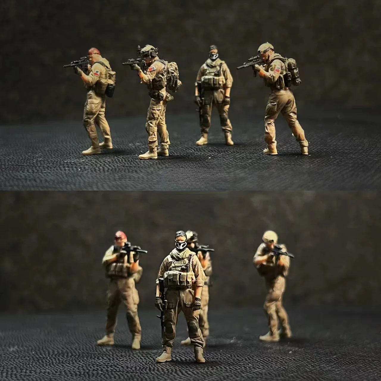 LP.Mini World Diorama 1/64 Scale Figurines Model Special Counter Terrorism Team Collection Miniature Hand-painted