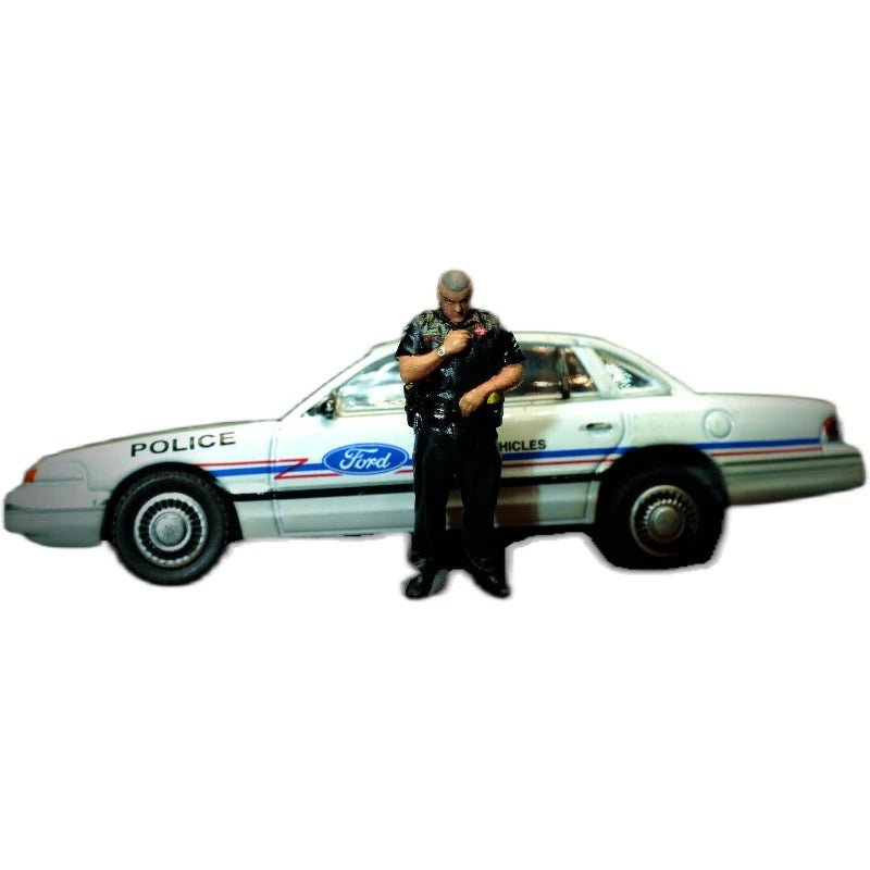 SZ Produced Diorama 1/64 Scale Figurines Model Fat Police Collection Miniature Hand-painted