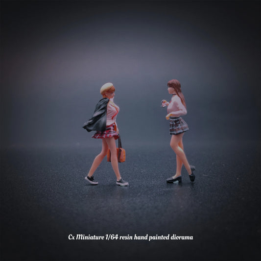 Cx Miniature Diorama 1/64 Scale Figurines Model Realistic Portrayal of JK Dress Duo Collection Miniature Hand-painted