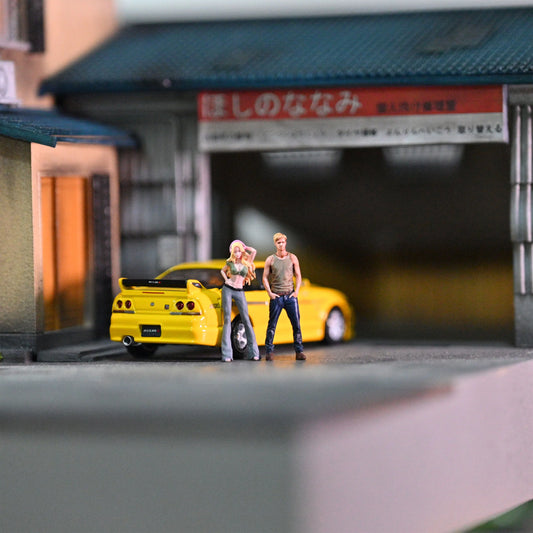 EHC Model Diorama 1/64 Scale Figurines Model Summer Men and Women Collection Miniature Hand-painted