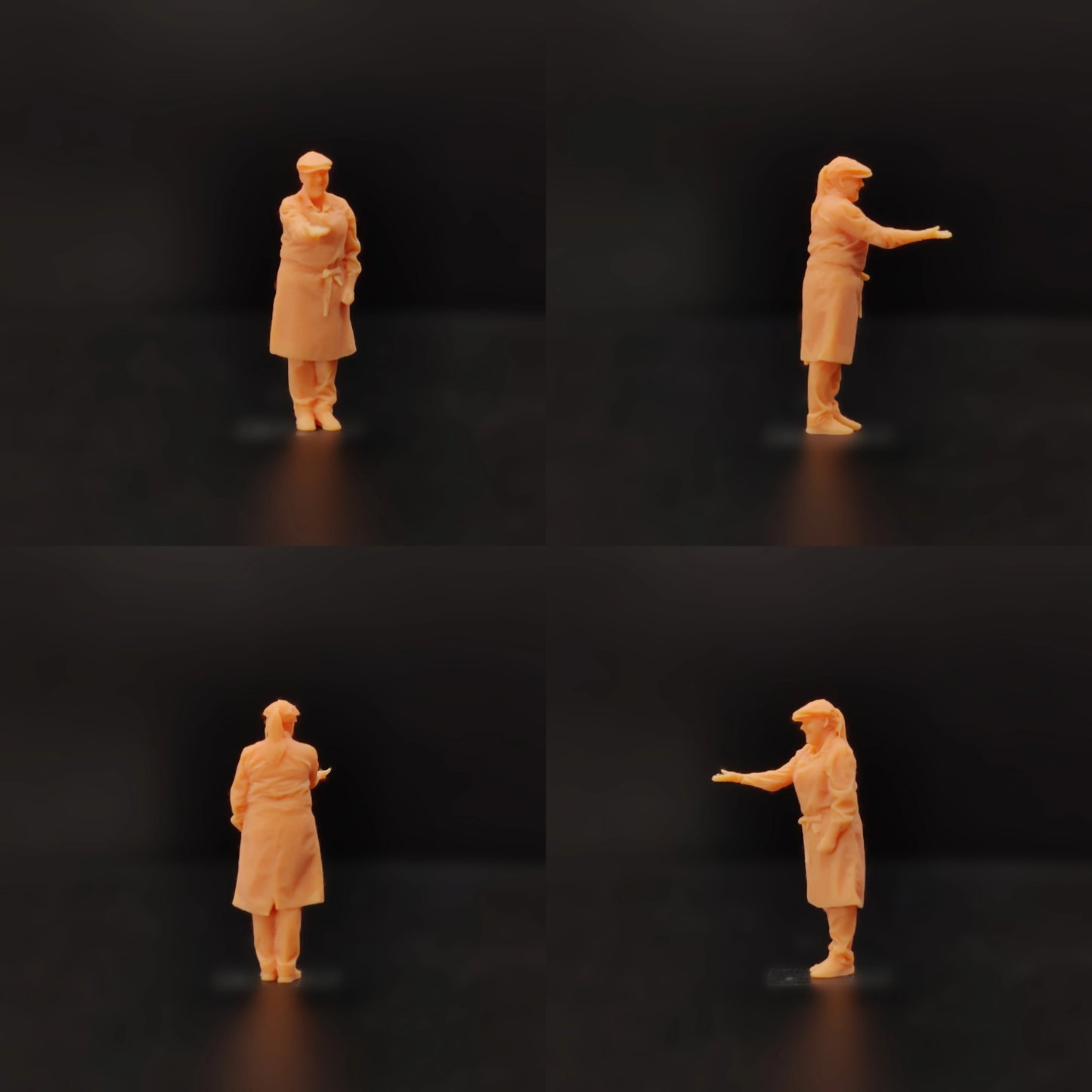 1/64 1/43 Scale Model Resin Chef Waiter Please Taste This Way Uncolored Miniature Diorama Hand-painted