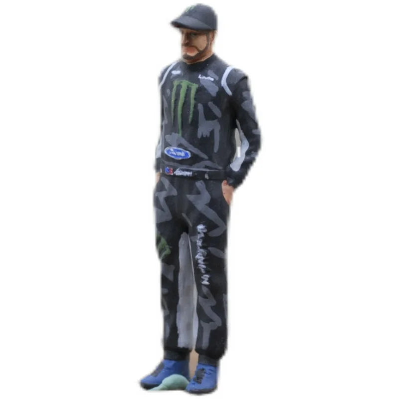 SZ Produced 1/64 diorama doll produced ken block series car model doll ornament