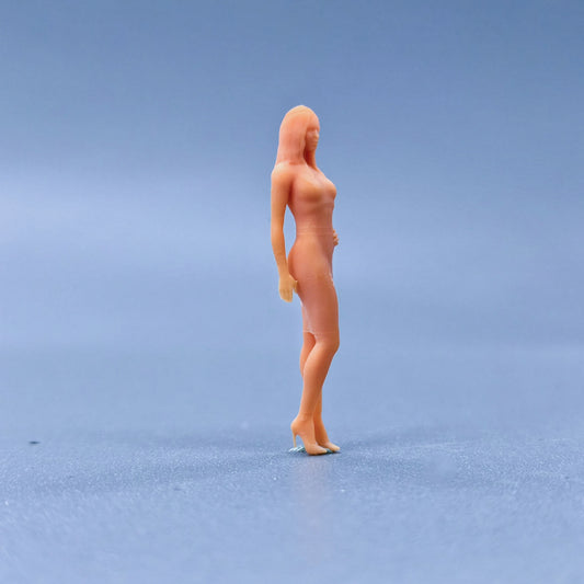 1/64 1/43 Figurines Scale Model Resin Female with Waist Insertion Uncolored Miniatures Diorama Hand-painted L306