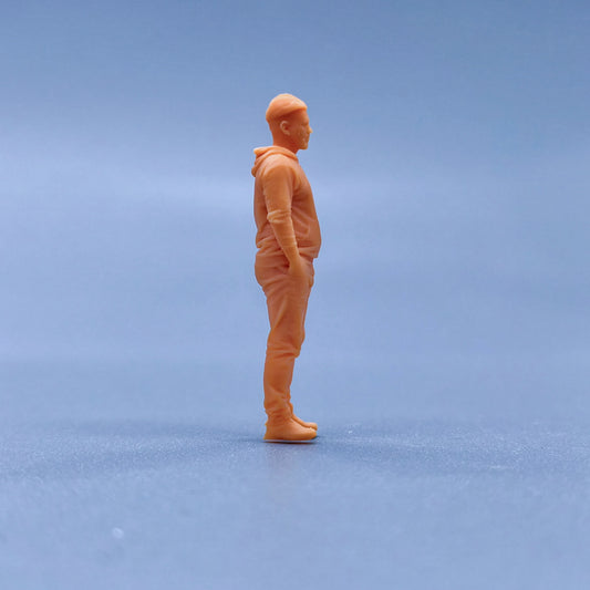 1/64 1/43 Figurines Scale Model Resin Man with Hands In Pockets Uncolored Miniatures Diorama Hand-painted L126