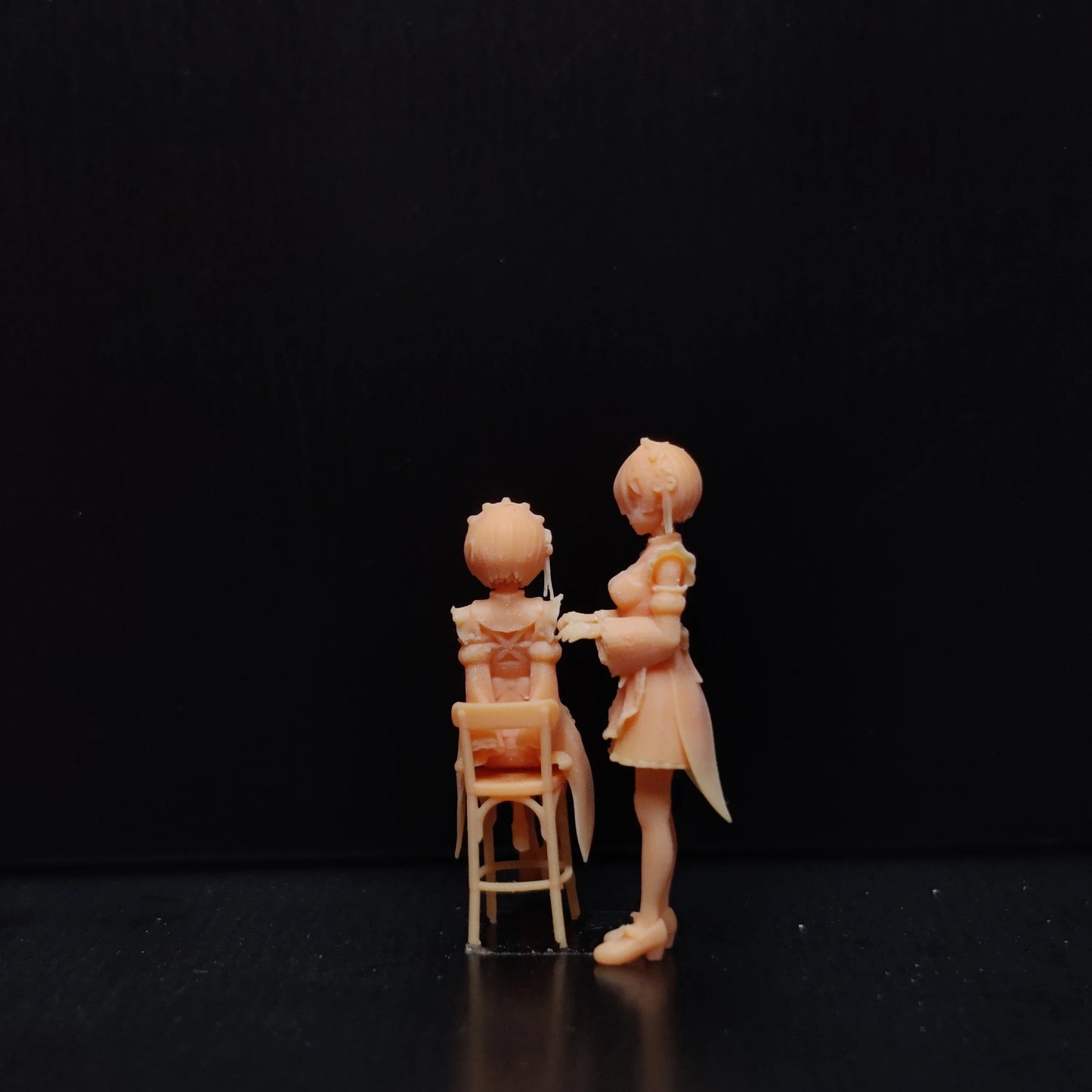 1/64 1/43 Scale Model Resin Rem Ram and Chair Uncolored Miniature Diorama Hand-painted T510