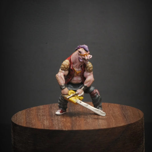 SZ Produced Diorama 1/64 Scale Figurines Model Villain Pig Head Movie Characters Collection Miniature Hand-painted
