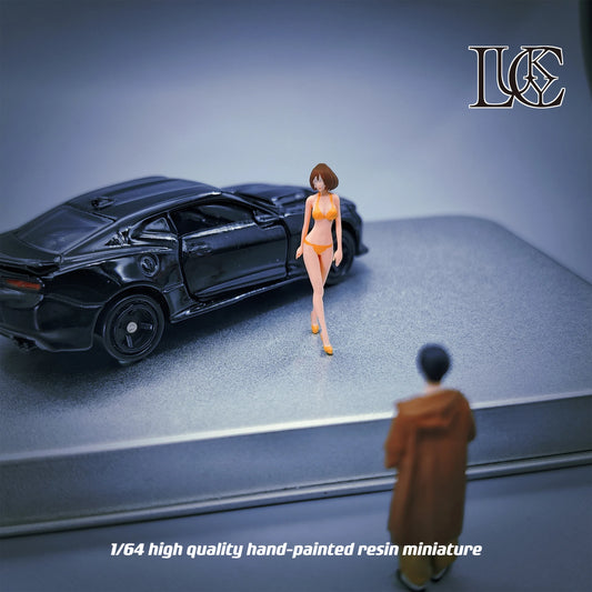 Lucky Studio Diorama 1/64 Scale Figurines Model SLR Male and Female Model Auto Show Collection Miniature Hand-painted