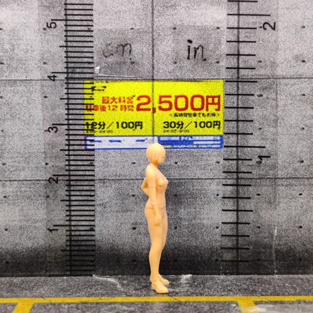 1/64 1/43 Scale Model Resin Short Hair Standing FemaleUncolored Miniature Diorama Hand-painted S819