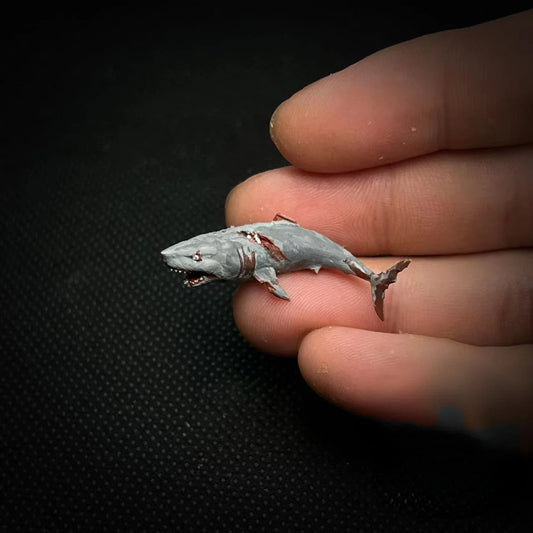 LP.Mini World Diorama 1/64 Scale Figurines Model Shark Collection Miniature Hand-painted