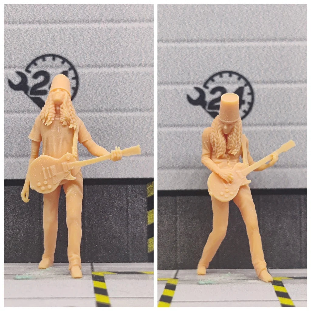 1/64 Scale Model Resin Buckethead Guitar Uncolored Miniature Diorama Hand-painted S922