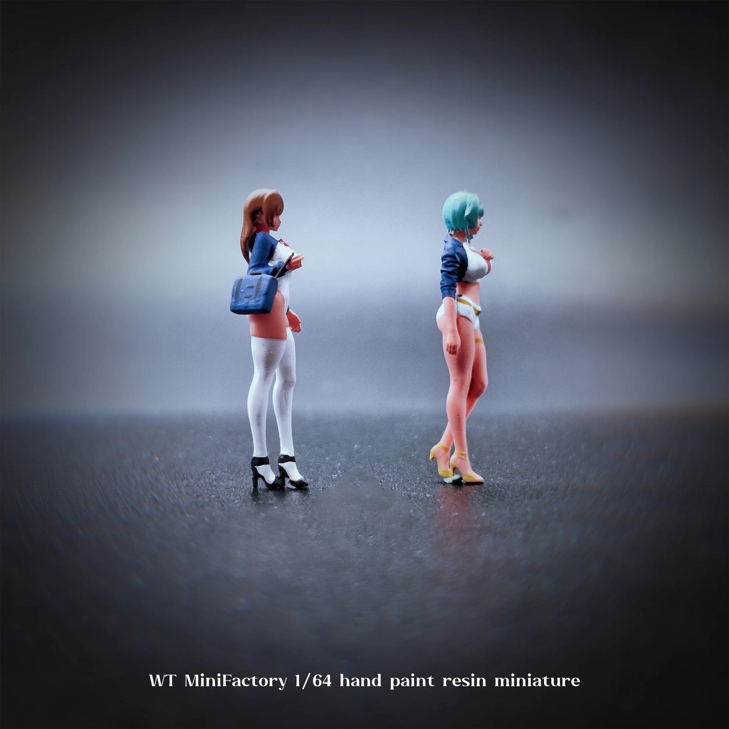 WT Minifactory Diorama 1/64 Scale Figurines Model Party Girl Collection Miniature Hand-painted