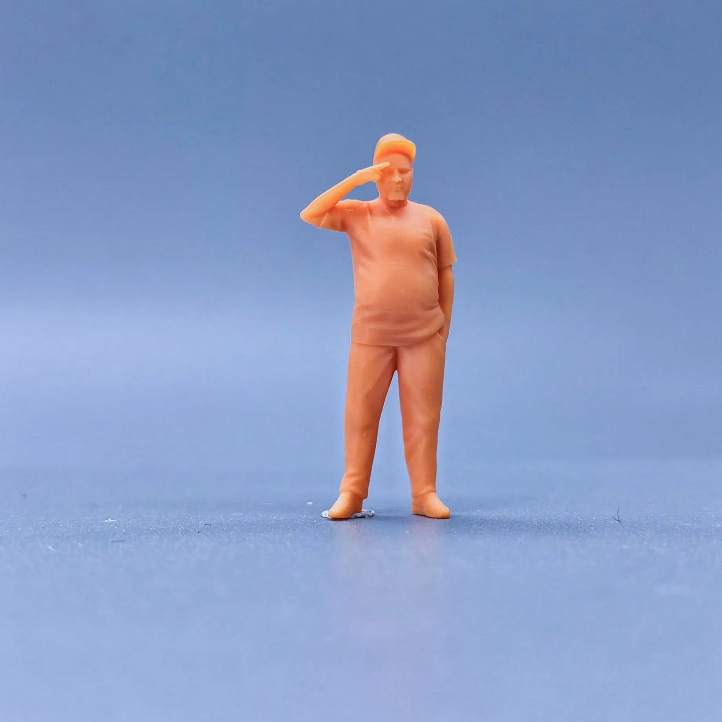 1/64 1/43 Scale Model Resin Respect Fat Man Hat SaluteUncolored Miniature Diorama Hand-painted S615