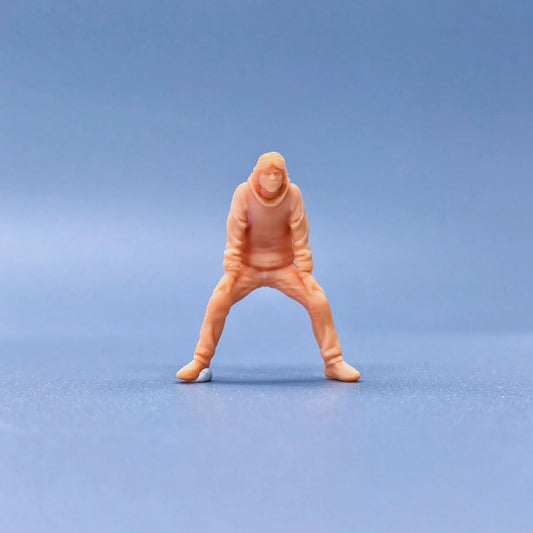 1/64 1/43 Scale Model Resin Straddling Man In SweaterUncolored Miniature Diorama Hand-painted S127