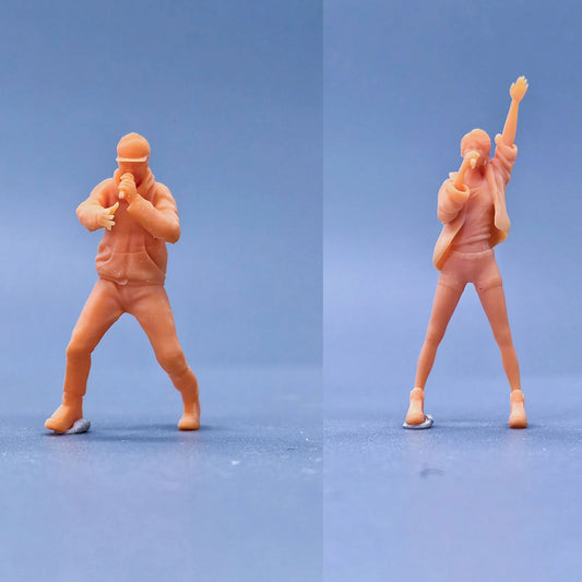 1/64 1/43 Figurines Scale Model Resin Rap Men and Women Uncolored Miniatures Diorama Hand-paintedS103