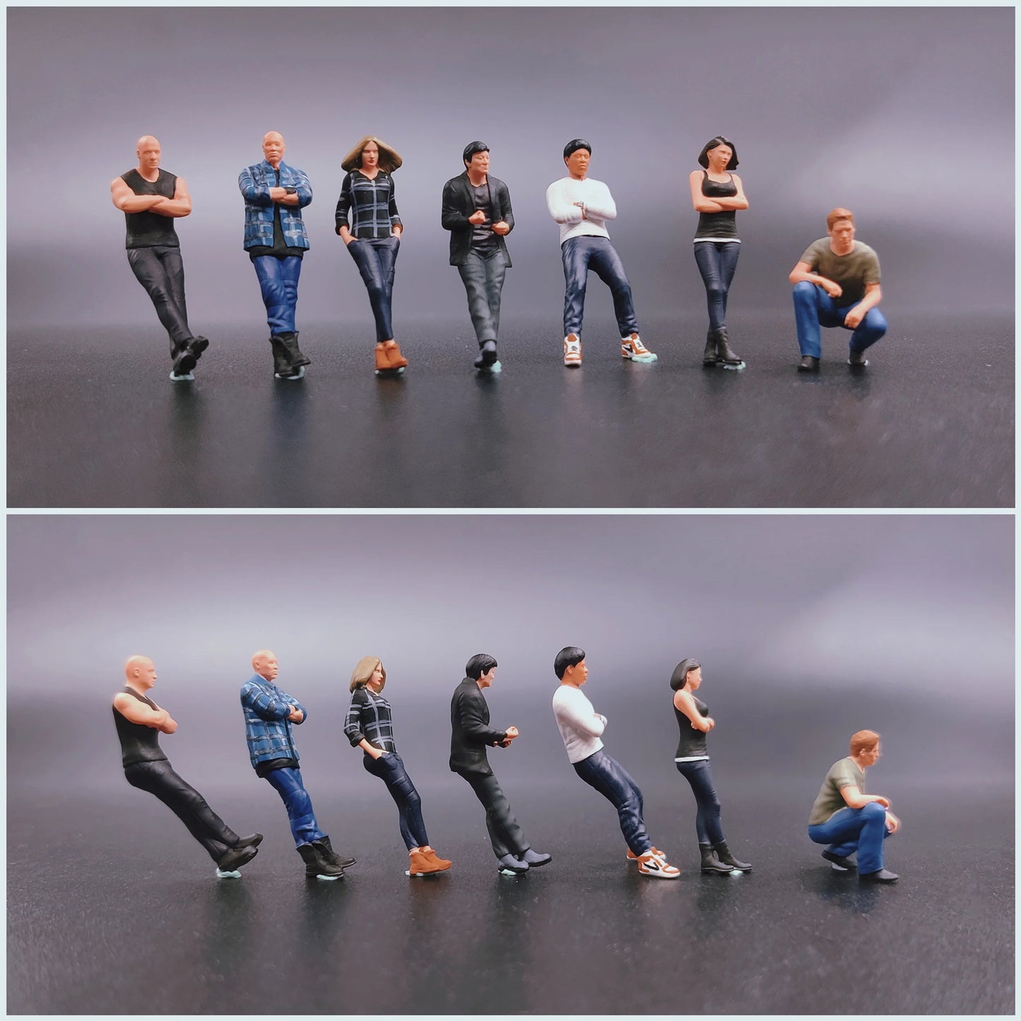 WT Minifactory Diorama 1/64 Scale Figurines Model Speed and Passionate Characters Collection Miniature Hand-painted