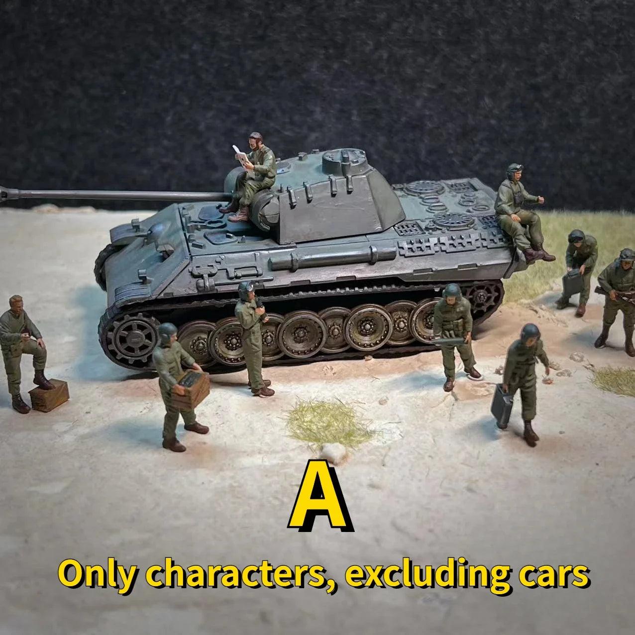 LP.Mini World Diorama 1/64 Scale Figurines Model Soldiers Collection Miniature Hand-painted