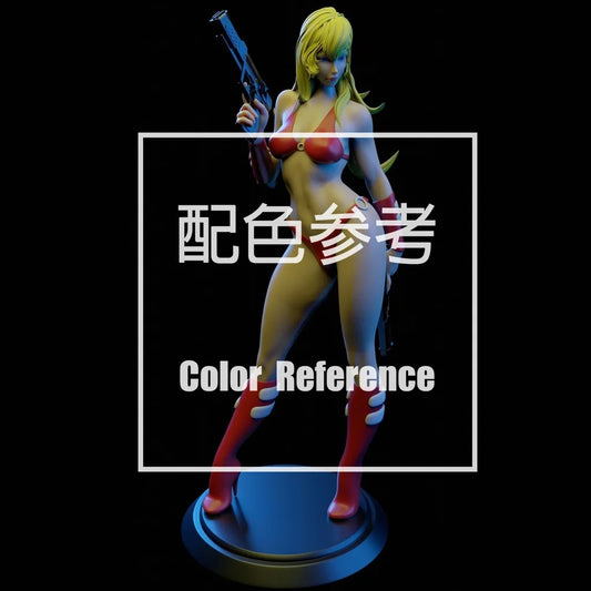 1/64 1/43 Scale Model Resin Double Gun Bikini GirlUncolored Miniature Diorama Hand-painted S920