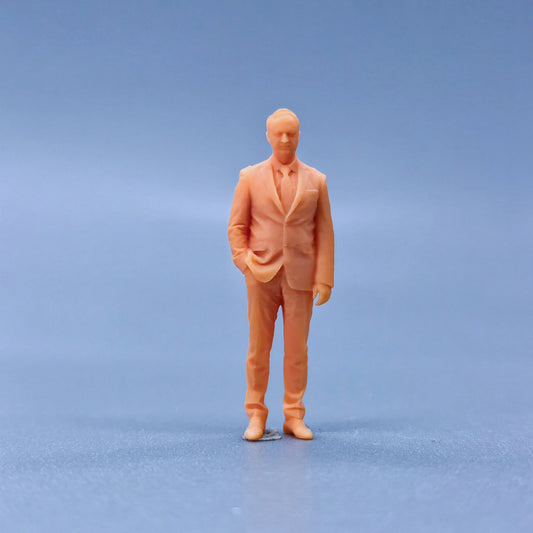 1/64 1/43 Figurines Scale Model Resin Men In Suits with One Hand Pockets Uncolored Miniatures Diorama Hand-painted L129