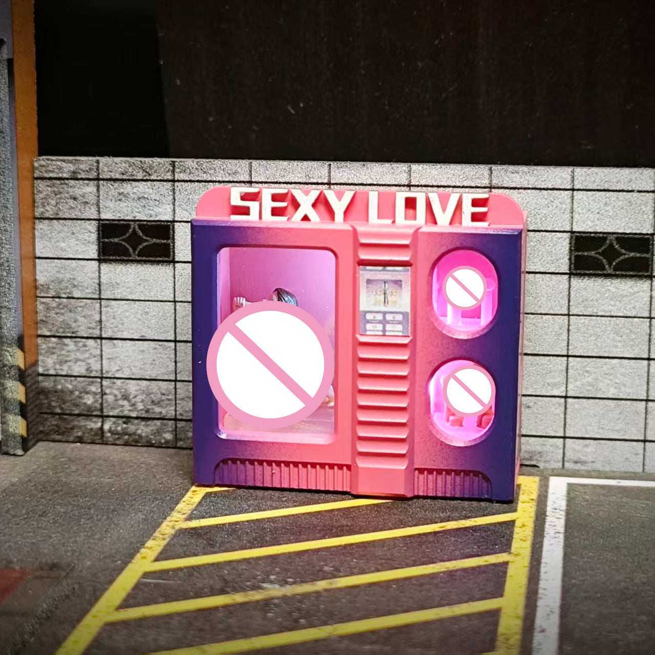 WX-MADE 1/64 Scale Figurines Model Silicone Doll Vending Machine Collection Miniature Hand-painted