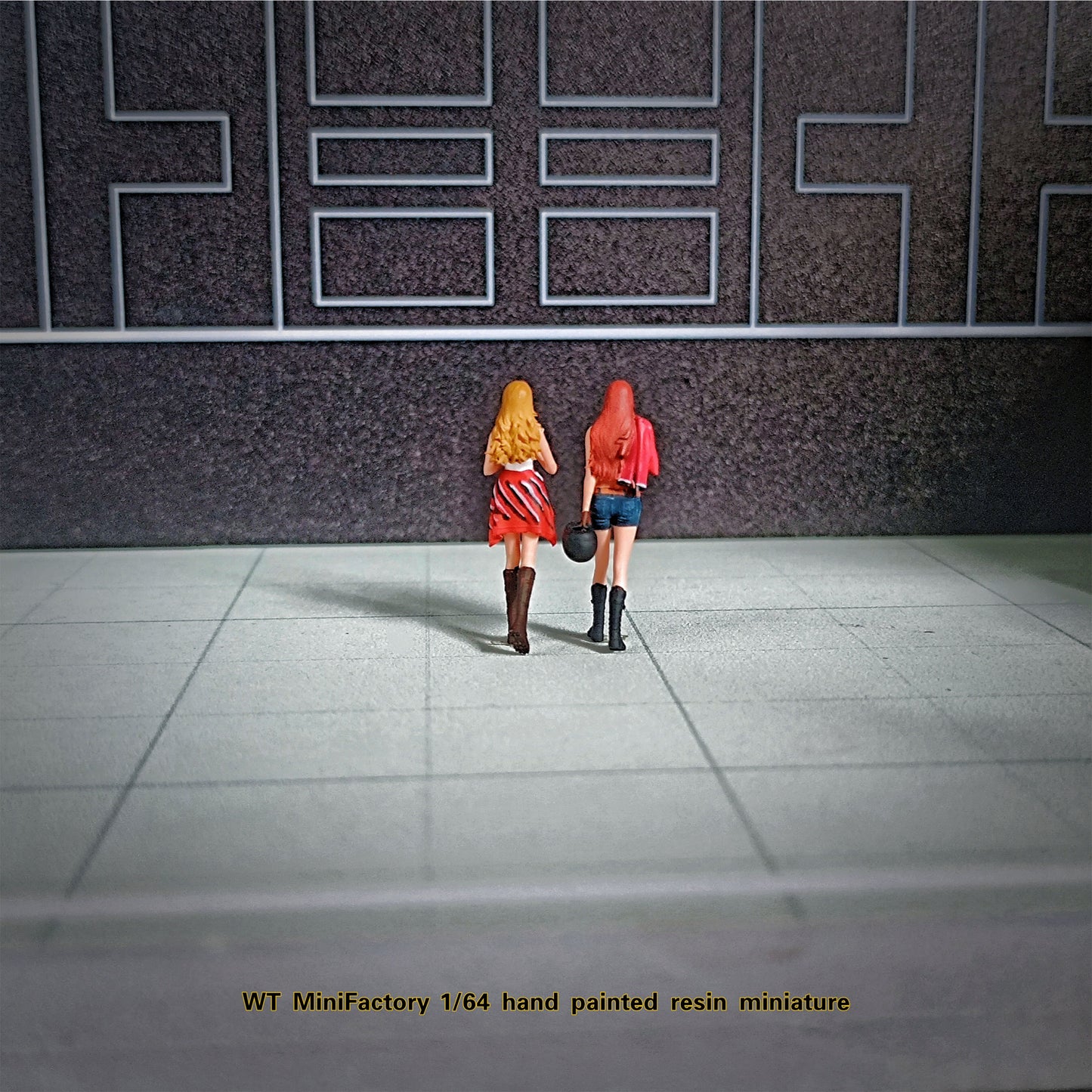 WT Minifactory 1/64 Scale Figurines Model Female Rider Sisters Duo Collection Miniature Hand-painted