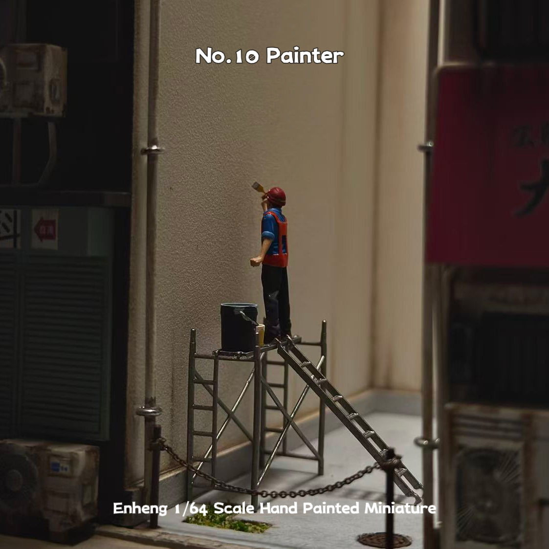 Enheng  1/64 Scale Figurines Model No.10 Painters' Kit Collection Miniature Hand-painted