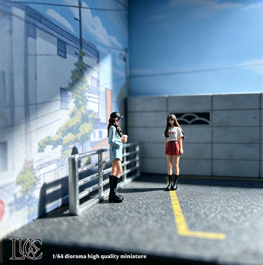 Lucky Studio 1/64 Scale Figurines Model Entrusting The Girl Duo Collection Miniature Hand-painted