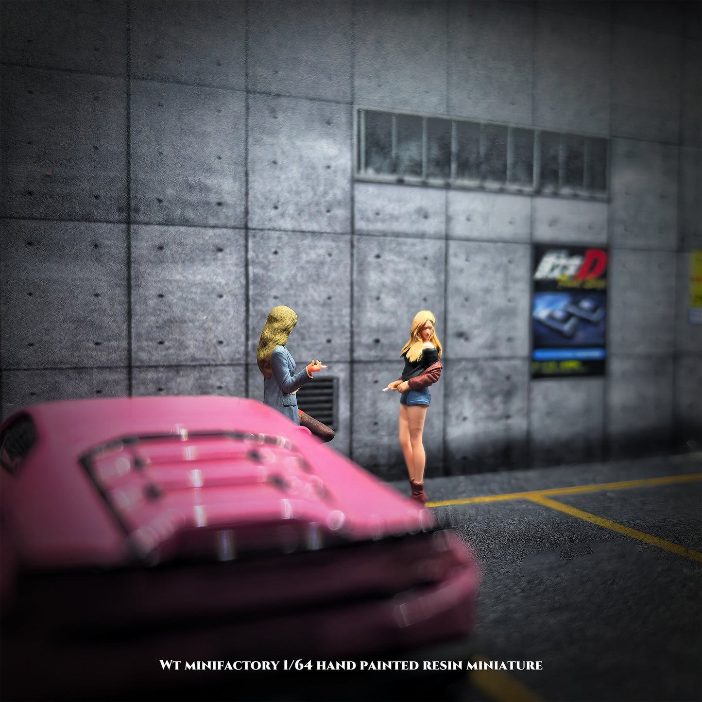 WT Minifactory 1/64 Scale Figurines Model The Smoking Girls Duo Collection Miniature Hand-painted
